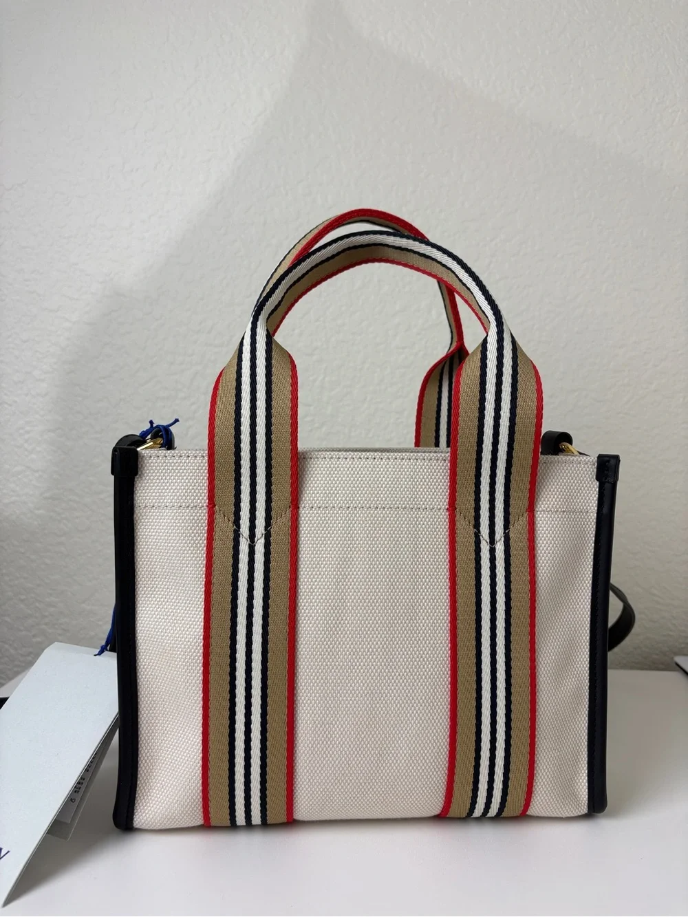 Burberry striped canvas